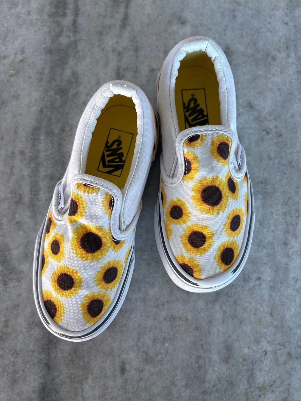 Vans Sunflower Slip-ons Kids Size 11